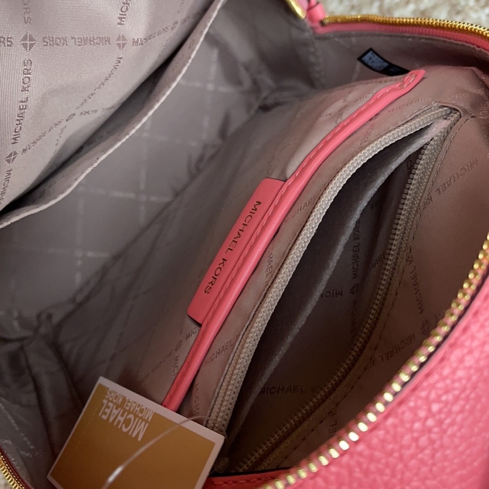 Michael Kors Adina MD Backpack Leather Grapefruit - Picture 15 of 16